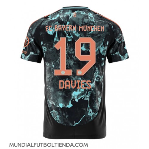 Camiseta Bayern Munich Alphonso Davies #19 Segunda Equipación Replica 2024-25 mangas cortas